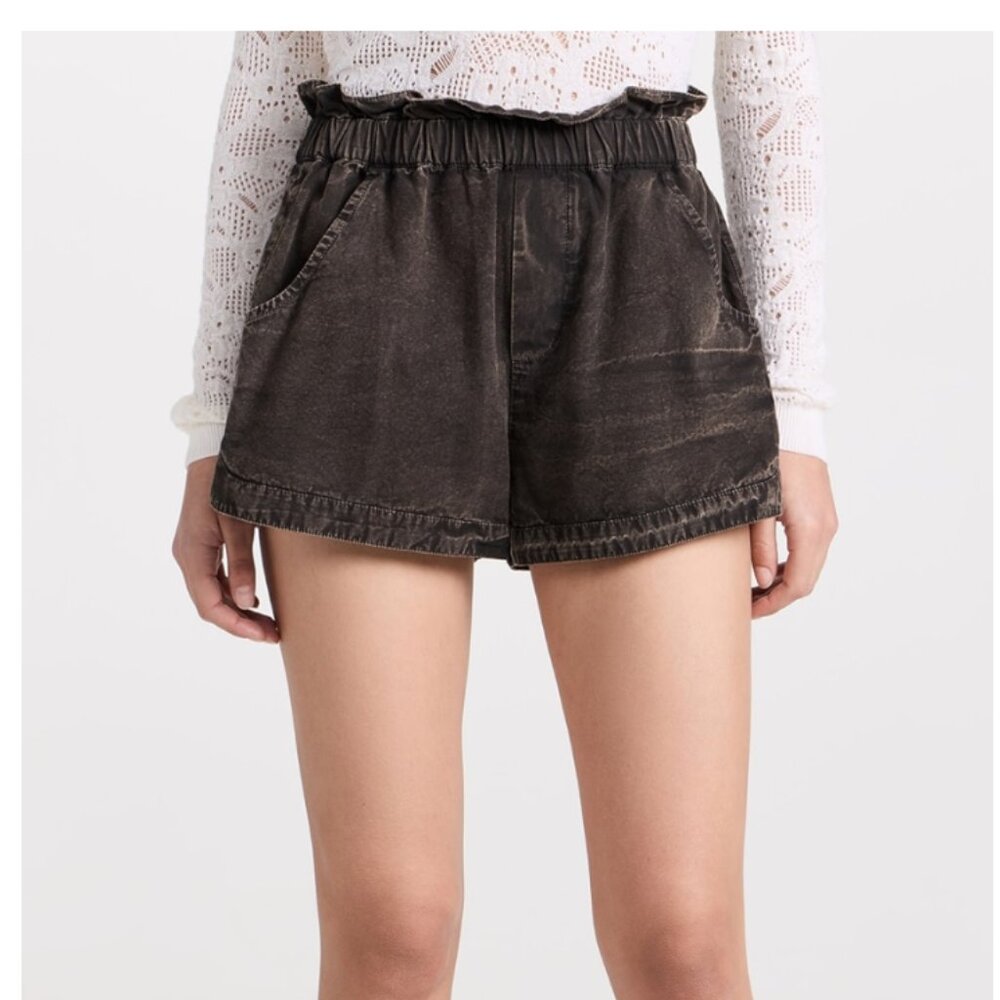 Sea New York Juni Garment Dye Shorts, Black, Perfect Fit, XXS